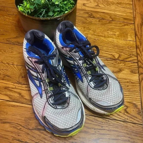 BROOKS Adrenaline GTS 15 Men's Running Shoes Blue Silver Green 110181D168 Sz 8.5 - Picture 1 of 6